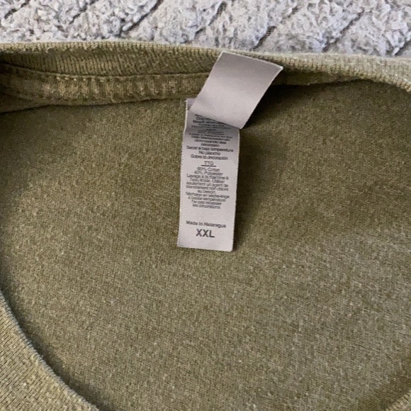 Olive Green XXL Distressed Flag shirt - Picture 3 of 5